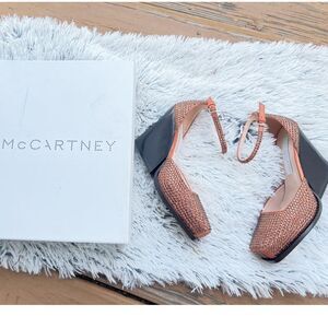 Stella‎ McCartney Cowboy Crystal Embellished Faux Suede Pumps New in Box